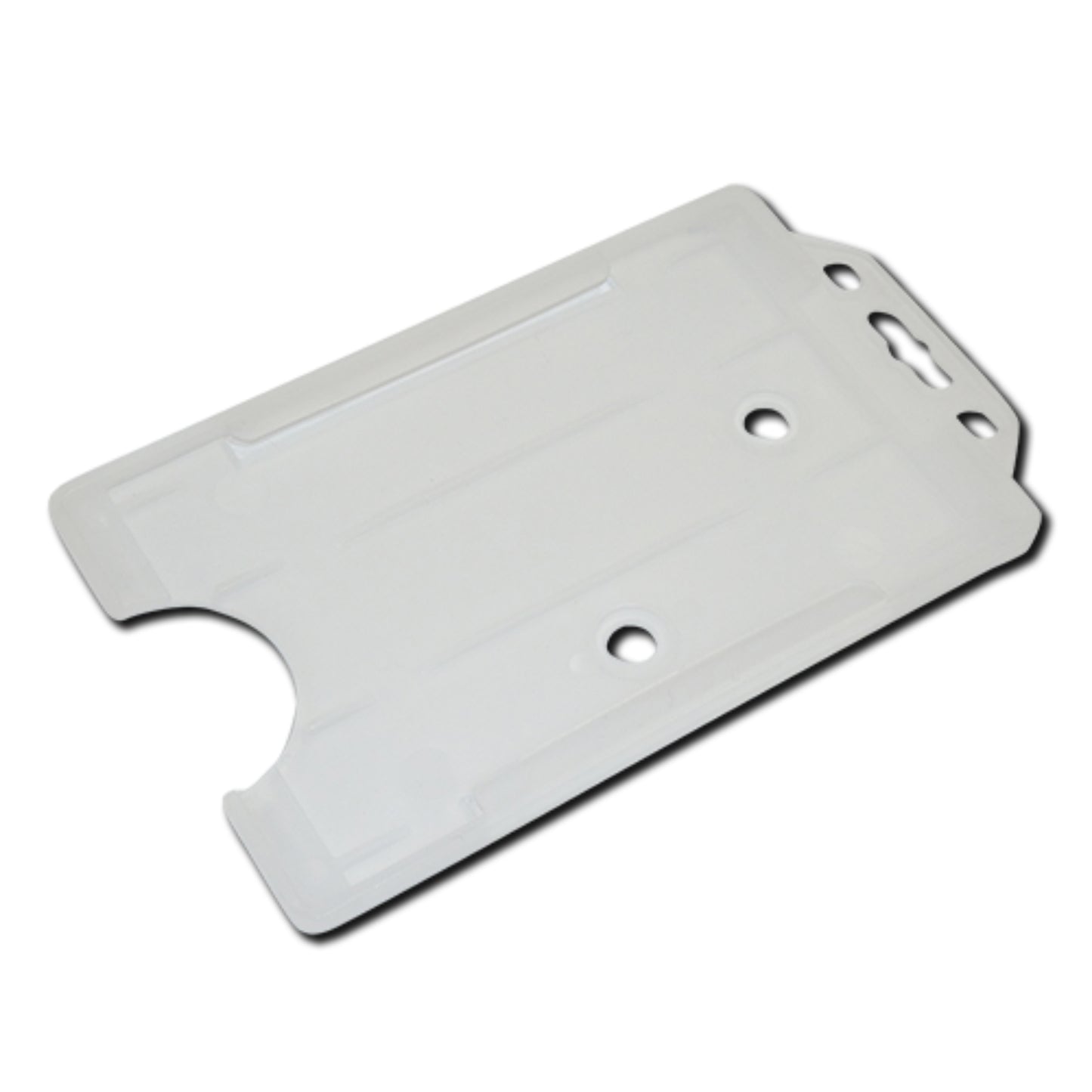 CLEAR - Single Sided Open Faced Portrait ID Card Holder - The Card Printing People
