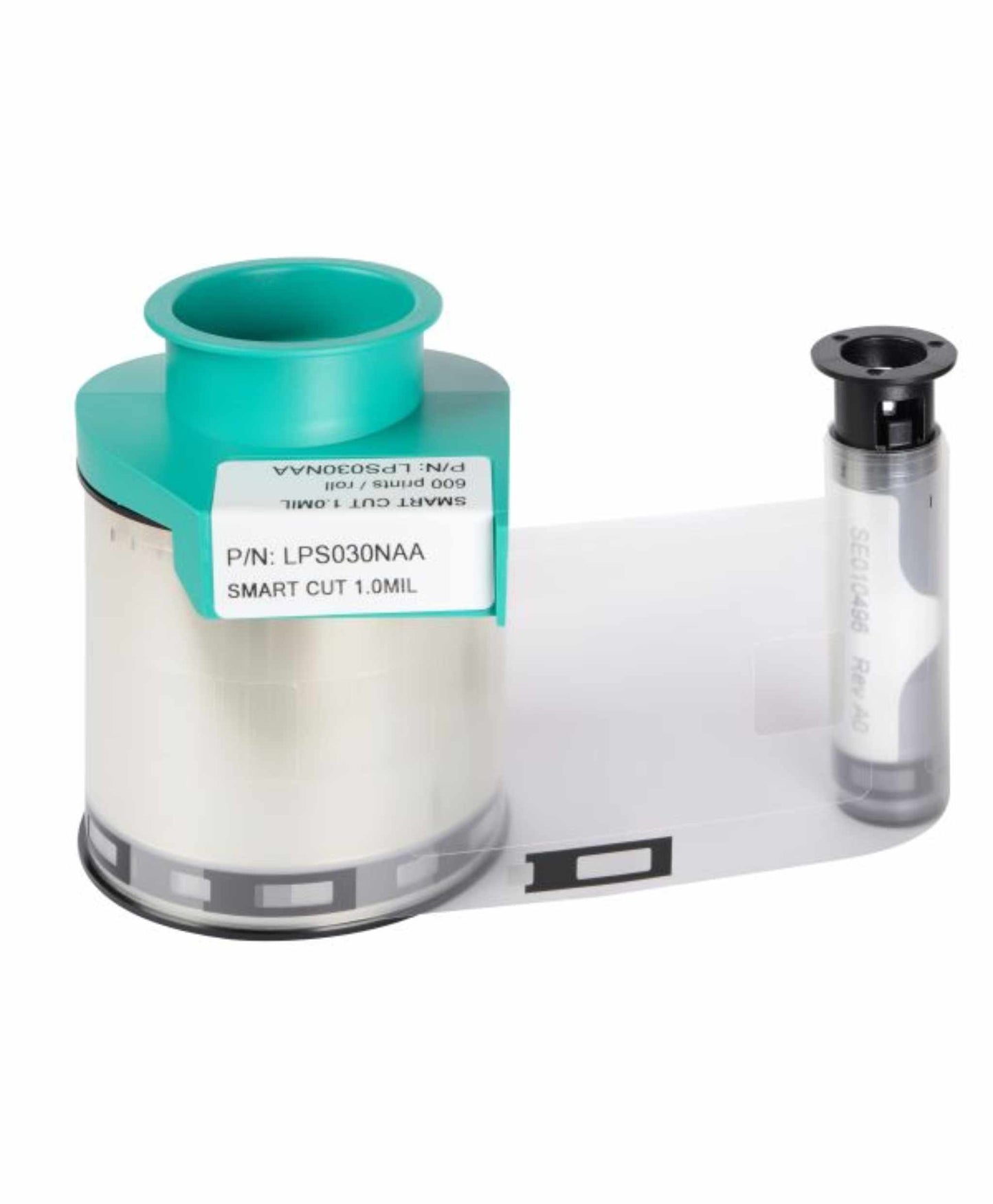 Evolis LPS030NAA 1.0mil Clear Smart Cut Patch Ribbon (600 prints) - The Card Printing People