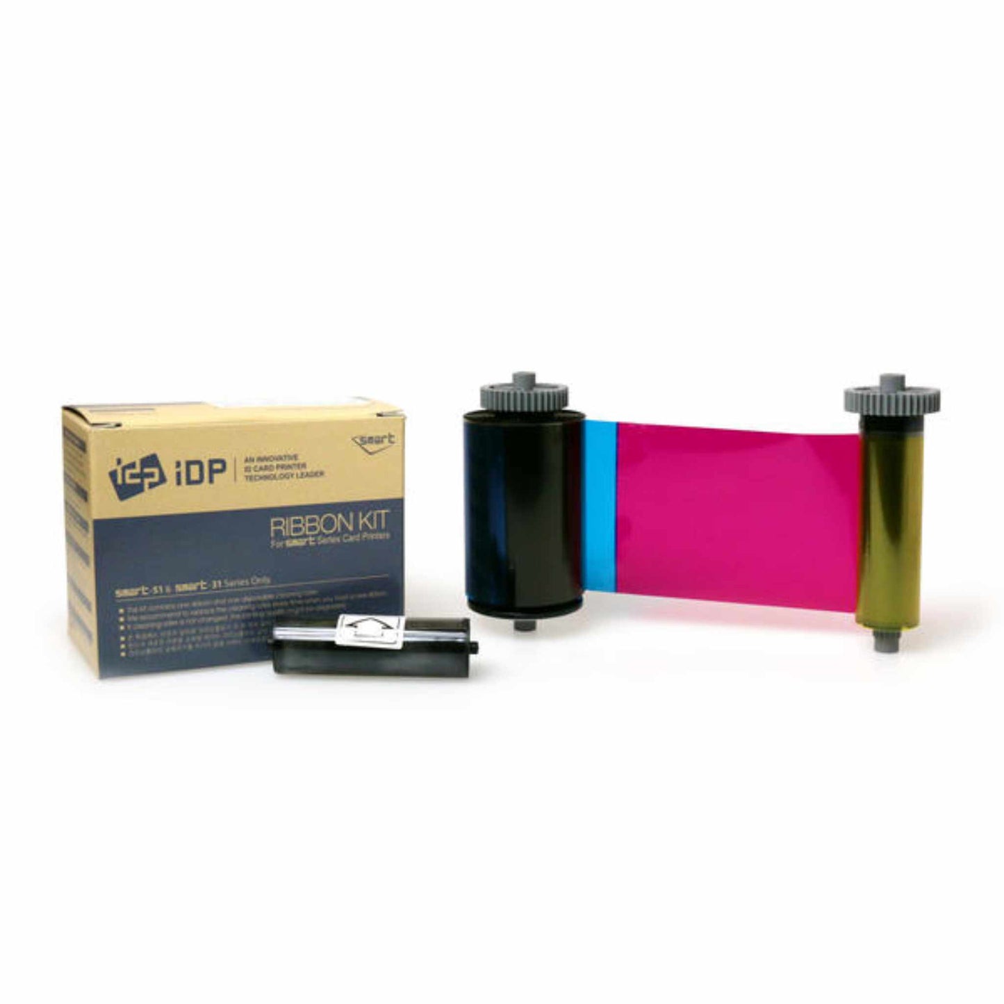 Smart - 51 & 31 YMCFKO Full Colour 659380 Ribbon with UV Panel and Cleaning Roller (200 Prints) - The Card Printing People