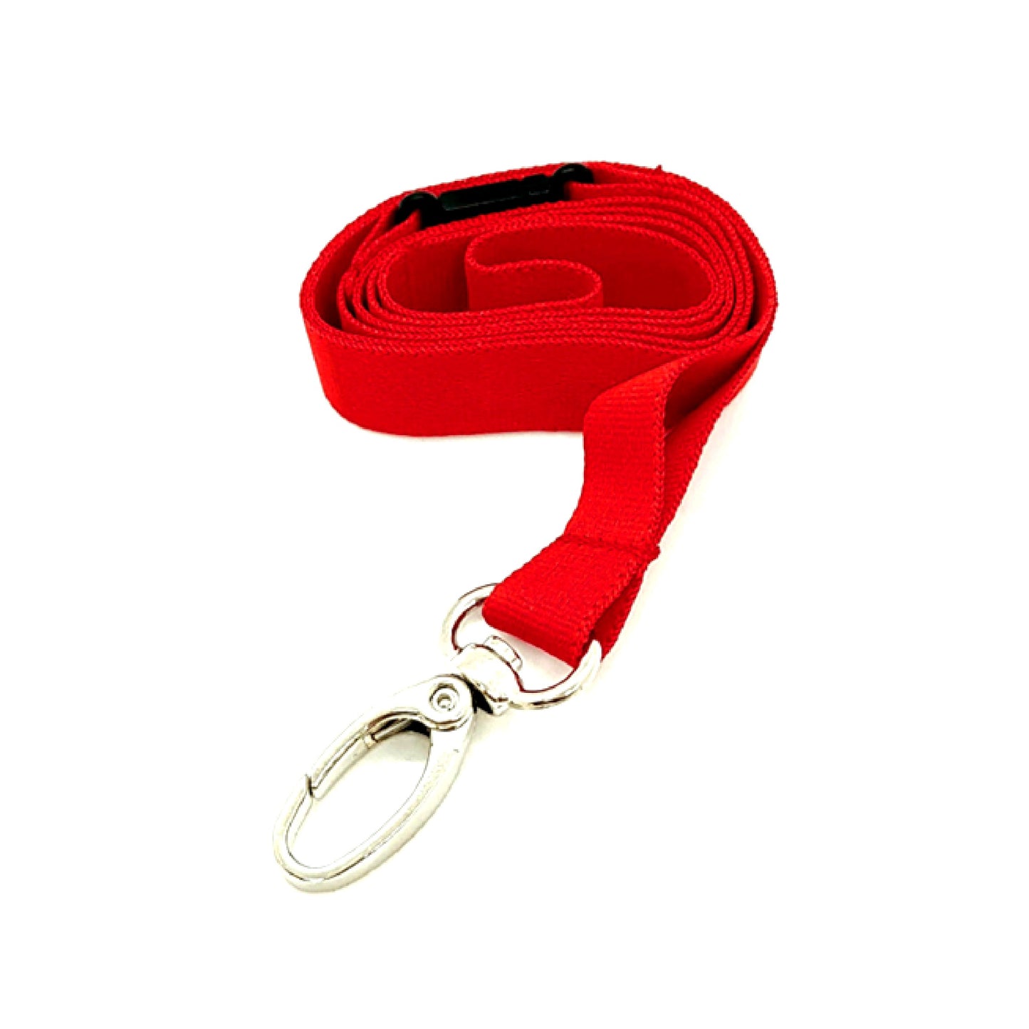 RED - 15mm Plain Lanyard with Metal Clip - The Card Printing People
