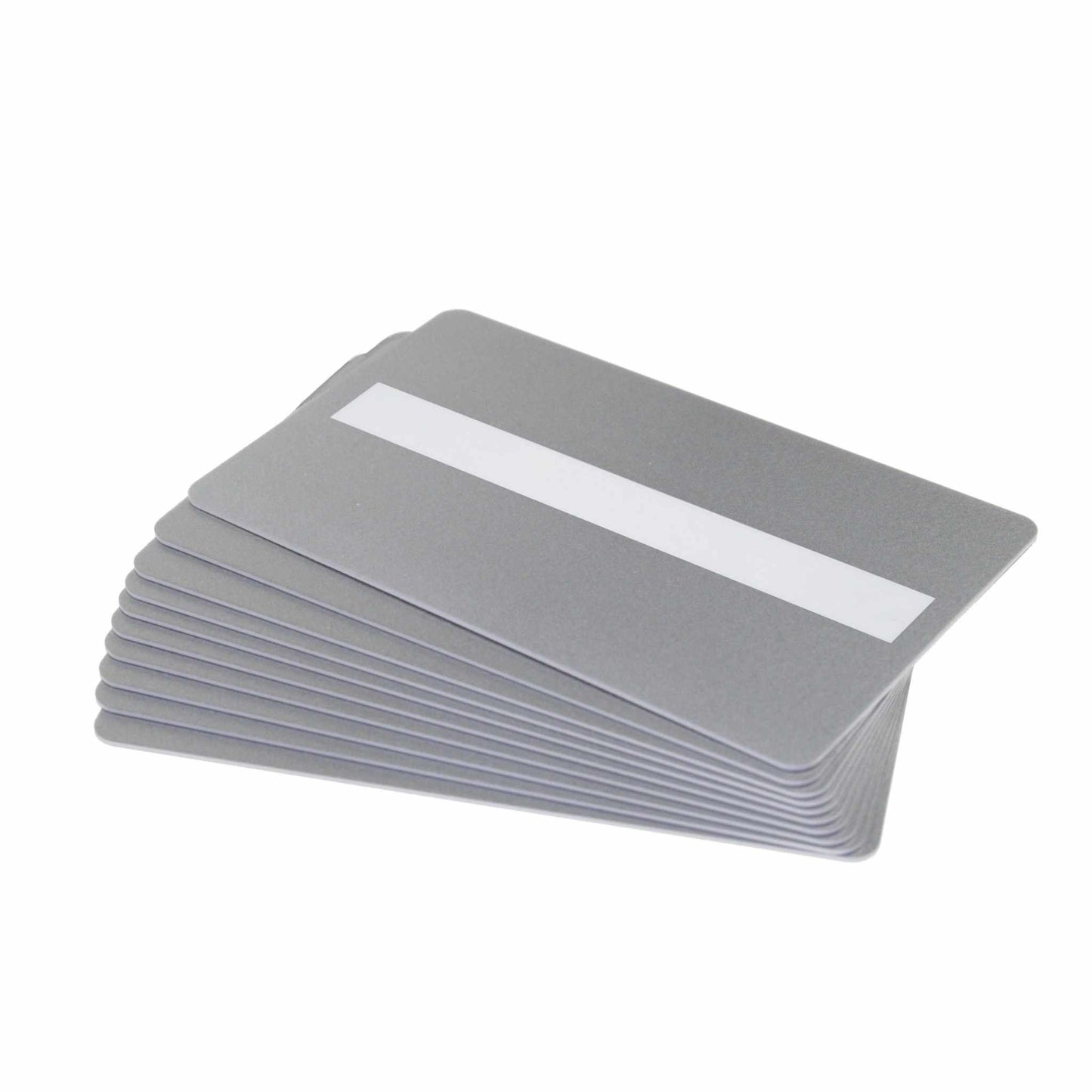 Silver 760 Micron Plastic Cards with Signature Strip (Pack of 100) - The Card Printing People