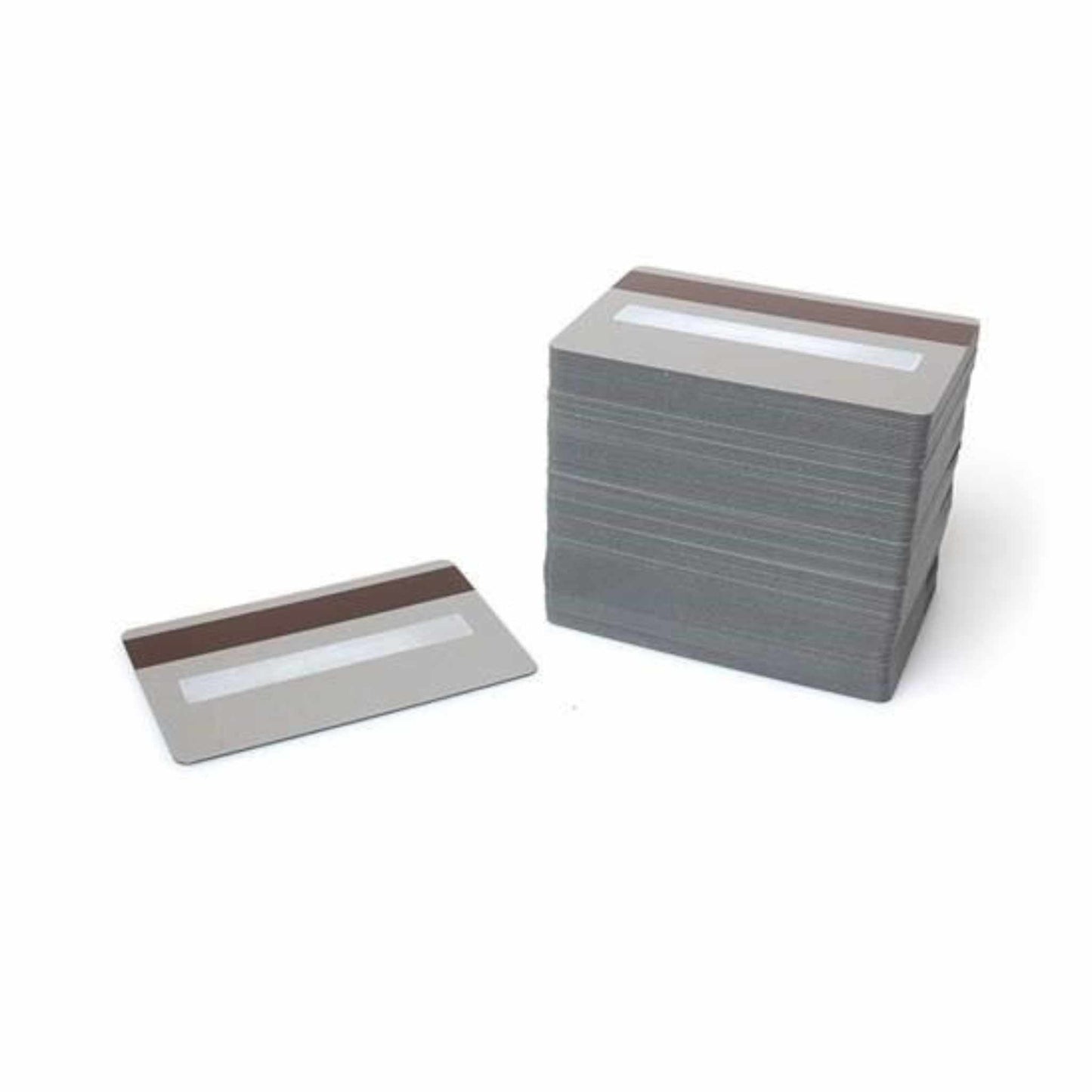 Silver-Premium-760-Micron-Cards-With-Hi-Co-Magnetic-Stripe-&-Signature-Strip-Panel-(Pack-of-100)-The Card Printing People
