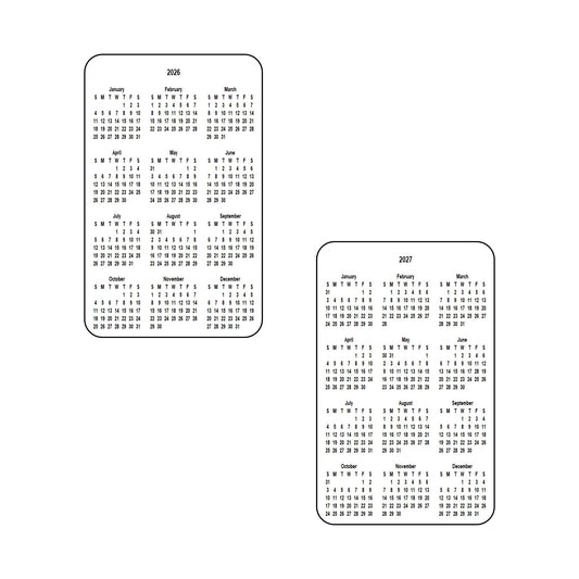 2026 & 2027 Calendar - Double Sided Print - Portrait Format - The Card Printing People