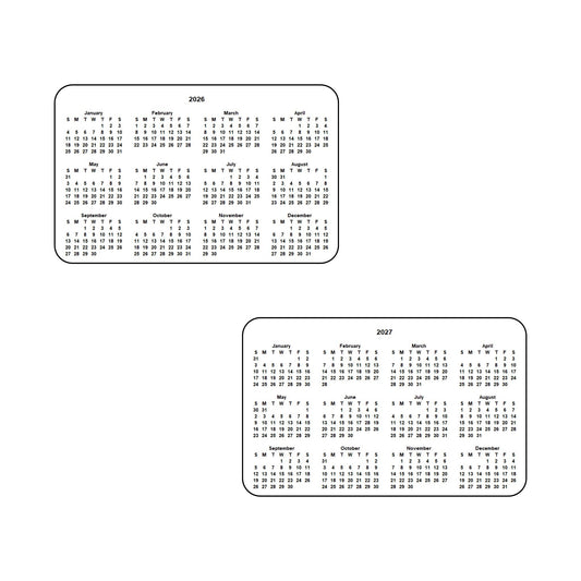2026 & 2027 Calendar - Double Sided Print - Landscape Format - The Card Printing People