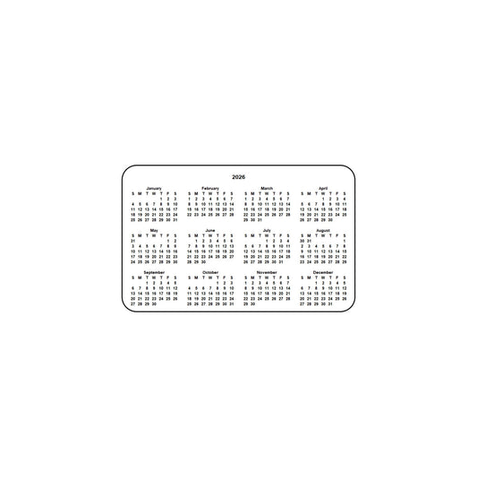 2026 Calendar - Single Sided Print - Landscape Format - The Card Printing People