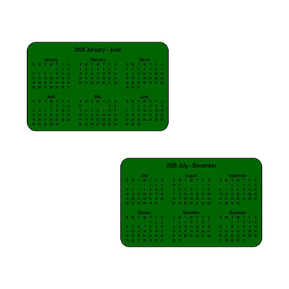 2026 Calendar - Double Sided Print (6 months each side) - Landscape Format - The Card Printing People