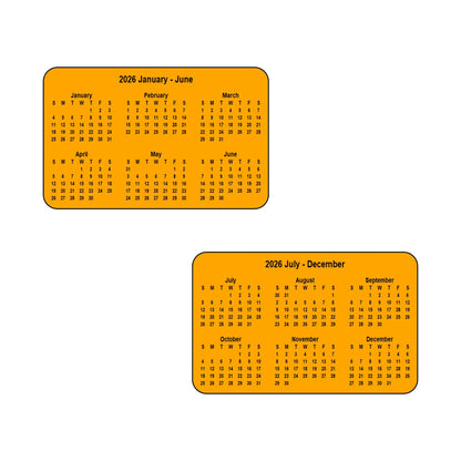 2026 Calendar - Double Sided Print (6 months each side) - Landscape Format - The Card Printing People