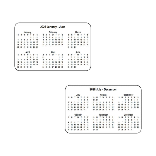 2026 Calendar - Double Sided Print (6 months each side) - Landscape Format - The Card Printing People