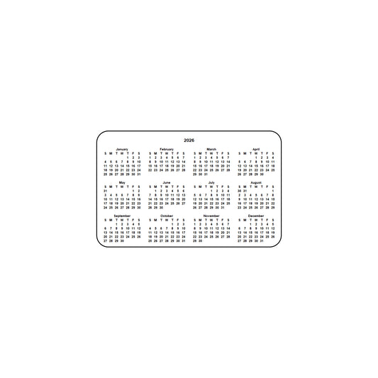 2026 Calendar - Single Sided Print - Landscape Format - The Card Printing People