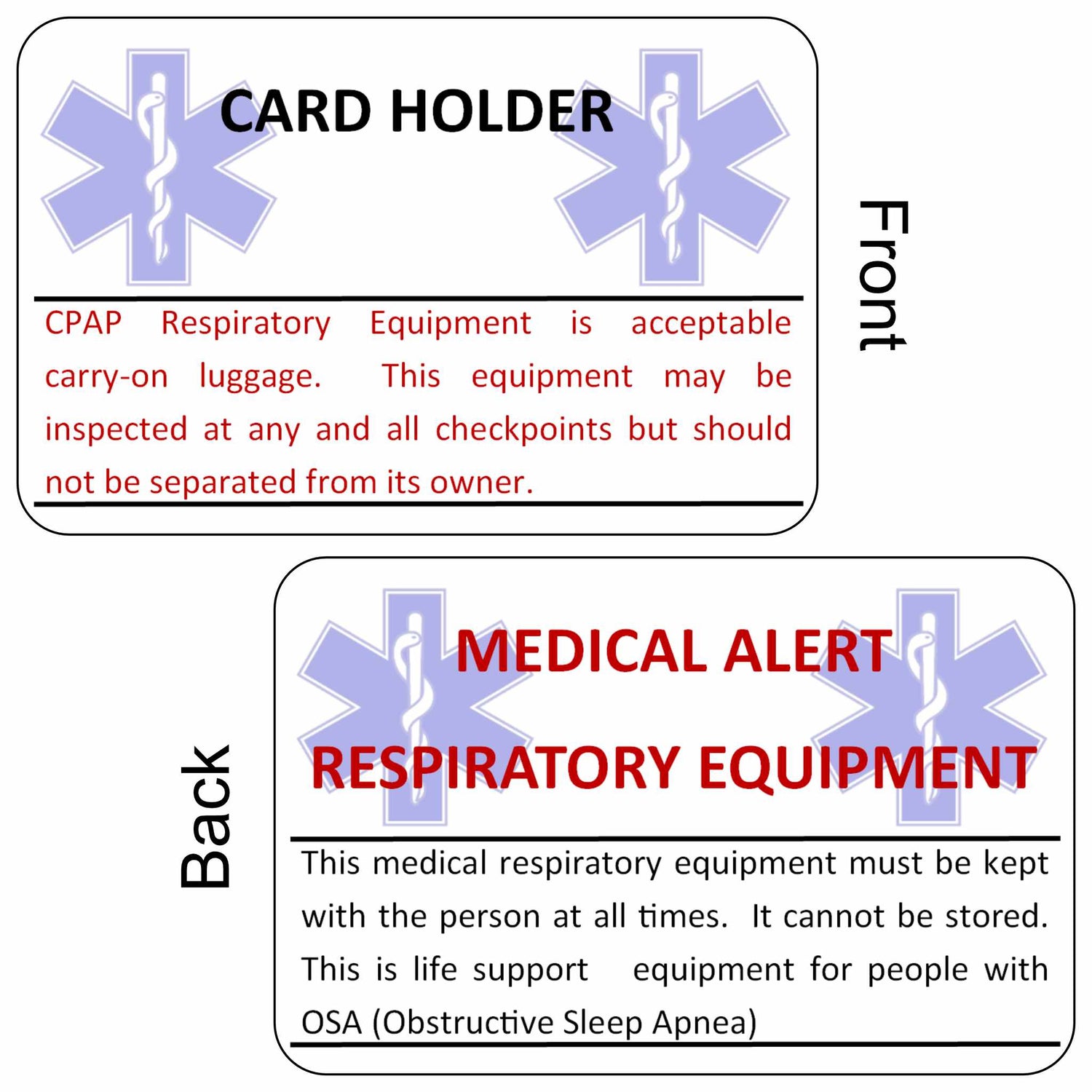 CPAP Card - The Card Printing People