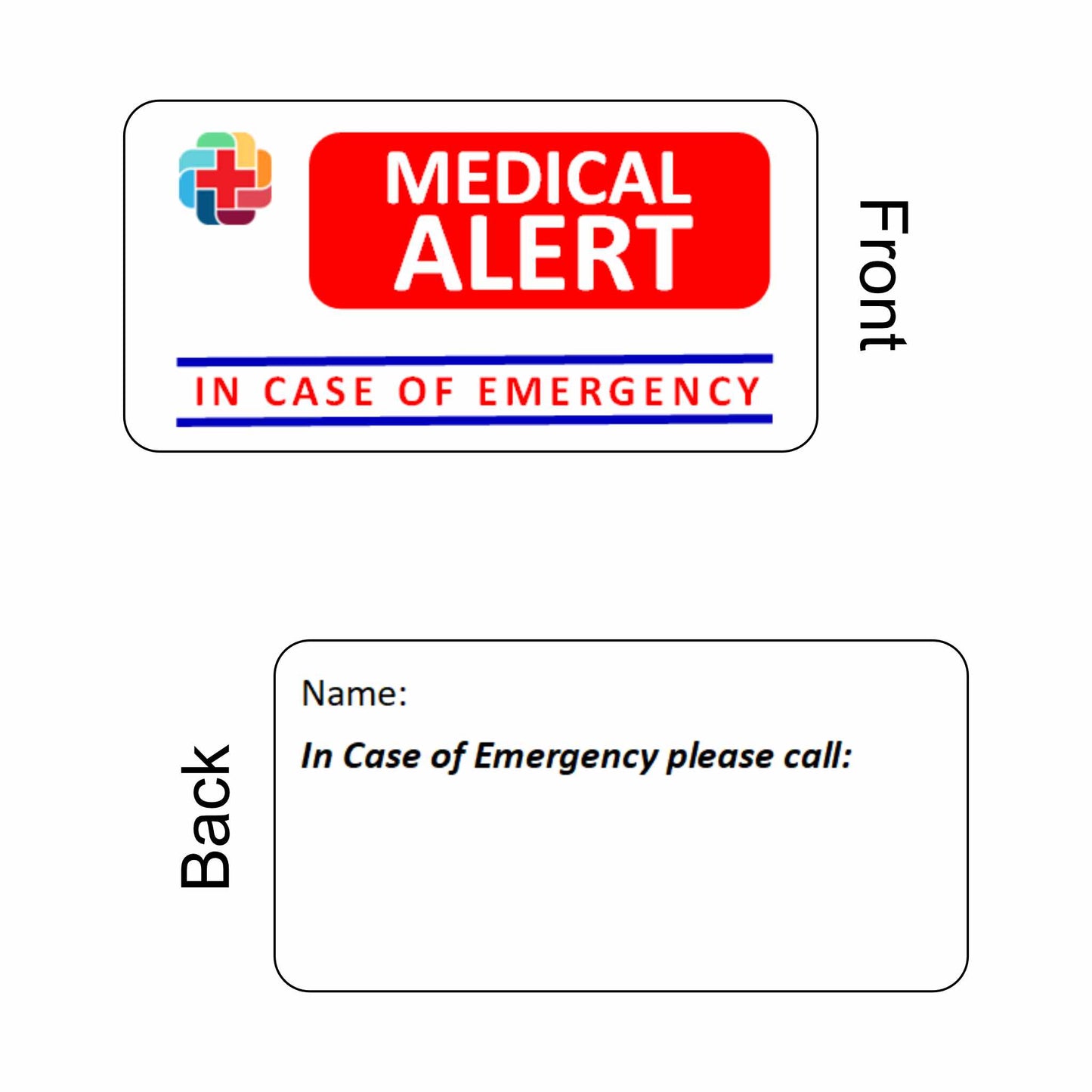 Key Fob ICE Card (With Split Ring) - The Card Printing People