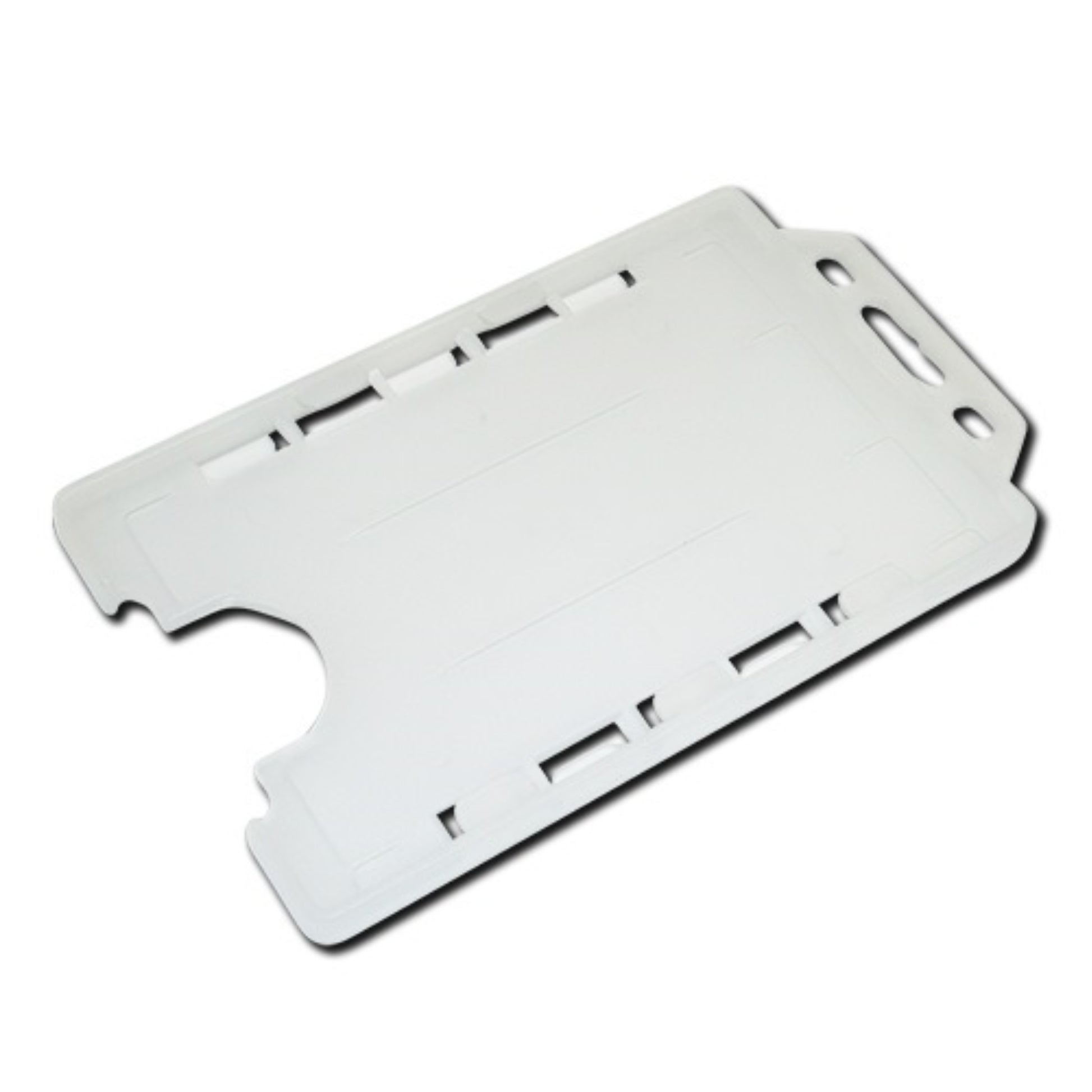 CLEAR - Double Sided Open Faced Portrait ID Card Holder - The Card Printing People