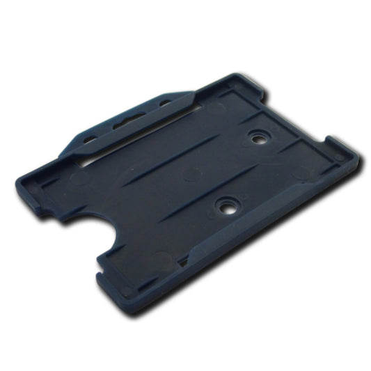 DARK BLUE - Single Sided Open Faced Landscape ID Card Holder - The Card Printing People