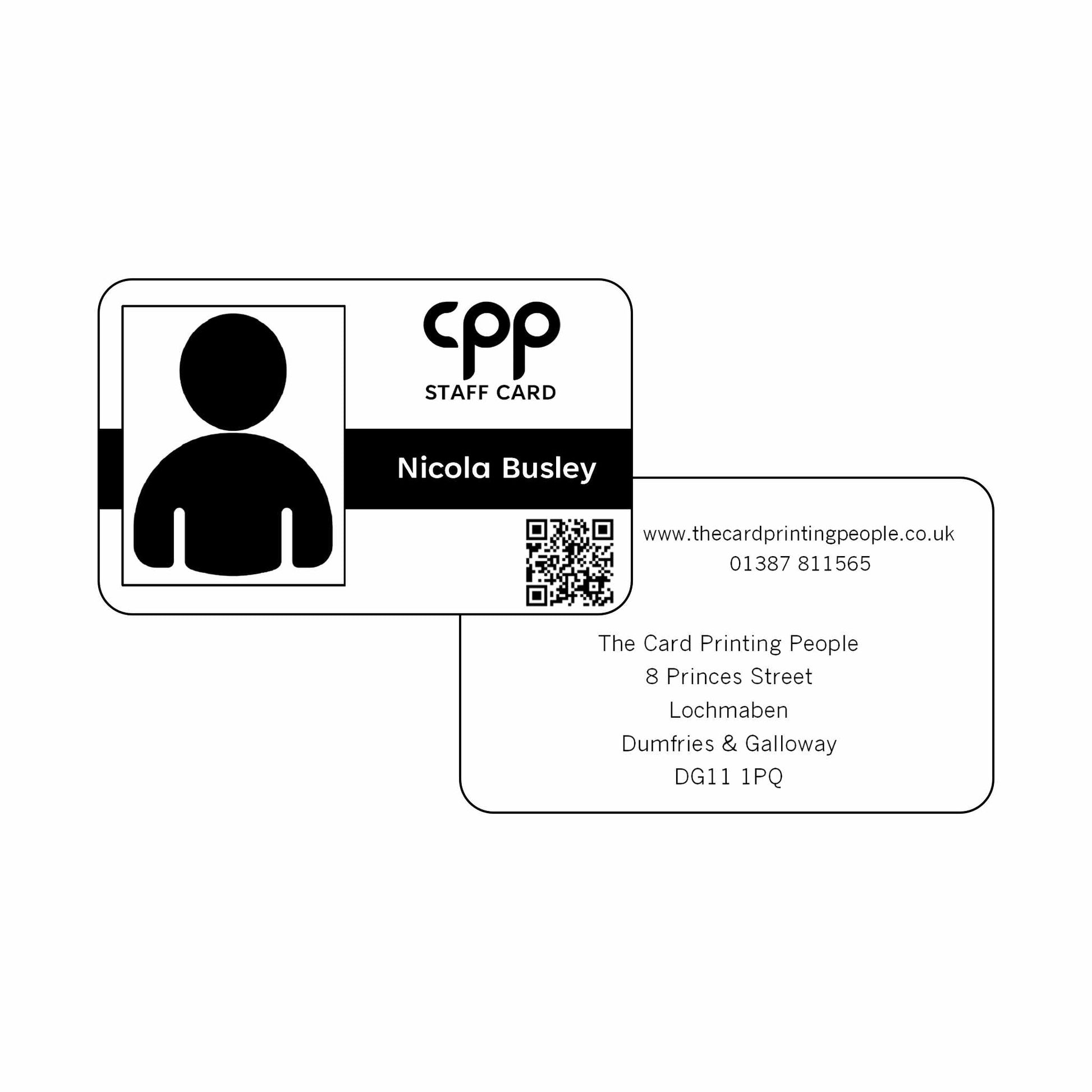 Double Side Print - Black Print Both Sides - The Card Printing People