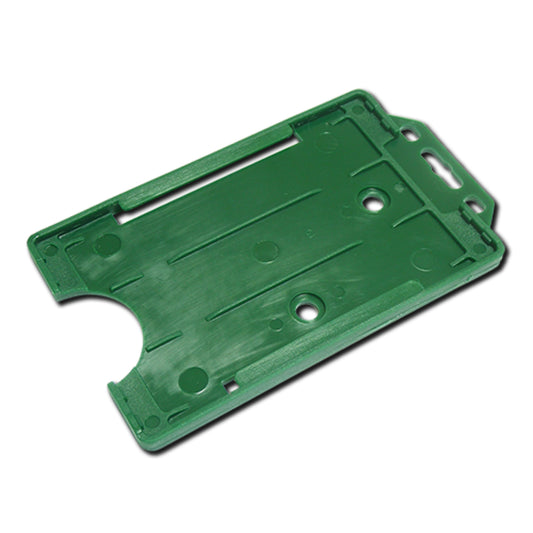 GREEN - Single Sided Open Faced Portrait ID Card Holder - The Card Printing People