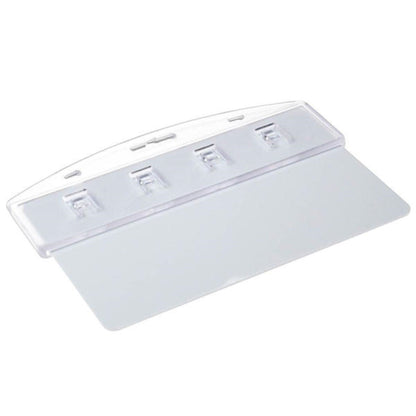CLEAR - Enclosed Half Swipe Landscape ID Card Holder (Copy) - The Card Printing People
