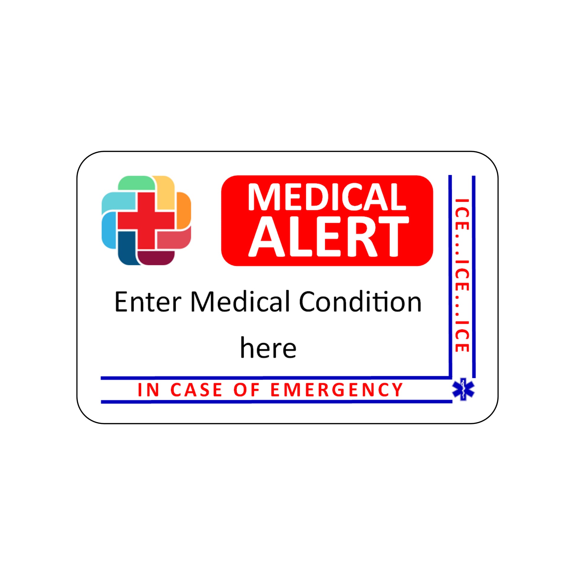 ICE Card (Design 1) - The Card Printing People