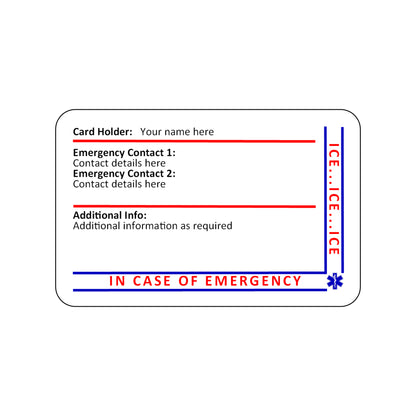 ICE Card (Design 1) - The Card Printing People