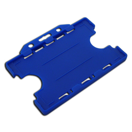 LIGHT BLUE - Double Sided Open Faced Landscape ID Card Holder - The Card Printing People
