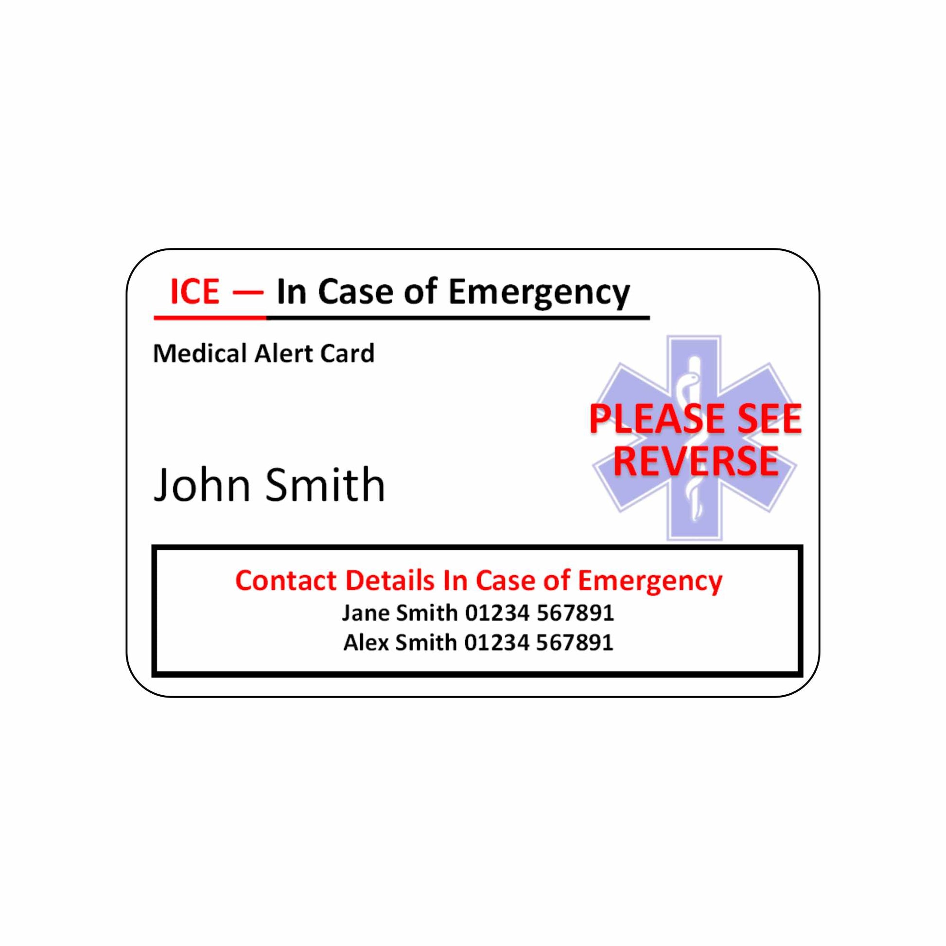 ICE Card (Design 2) - The Card Printing People