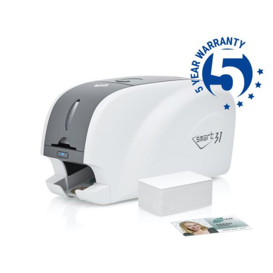 Smart-31s Single-Sided Colour Plastic Card Printer with USB, Contactless SmartCard Encoder (Internal, 13.56Mhz)