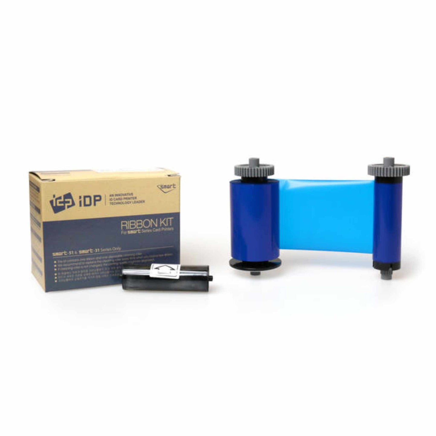 Smart 51 & 31 Monochrome Blue Ribbon with Cleaning Roller 659372 (1200 prints) - The Card Printing People
