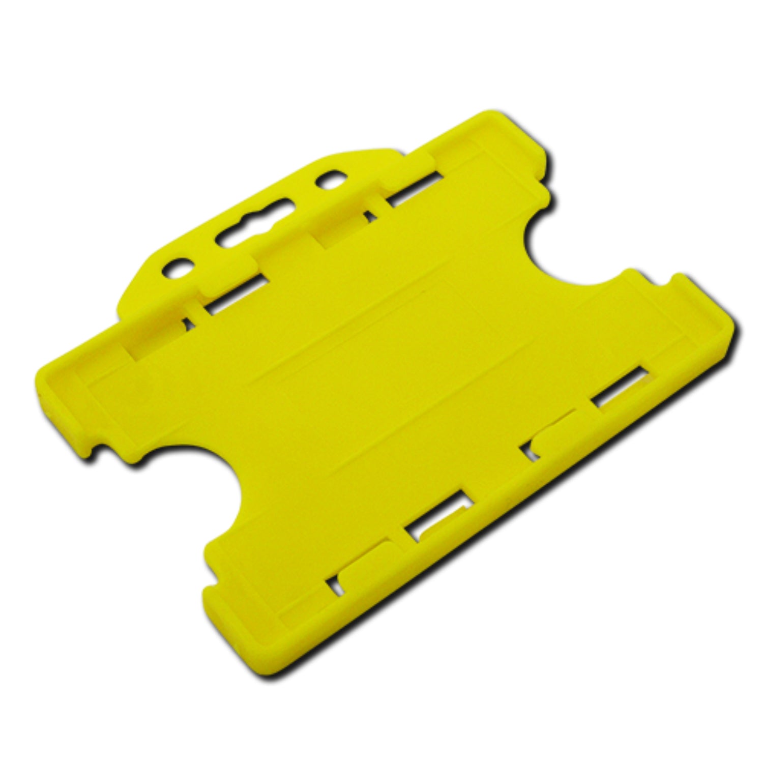YELLOW - Double Sided Open Faced Landscape ID Card Holder - The Card Printing People