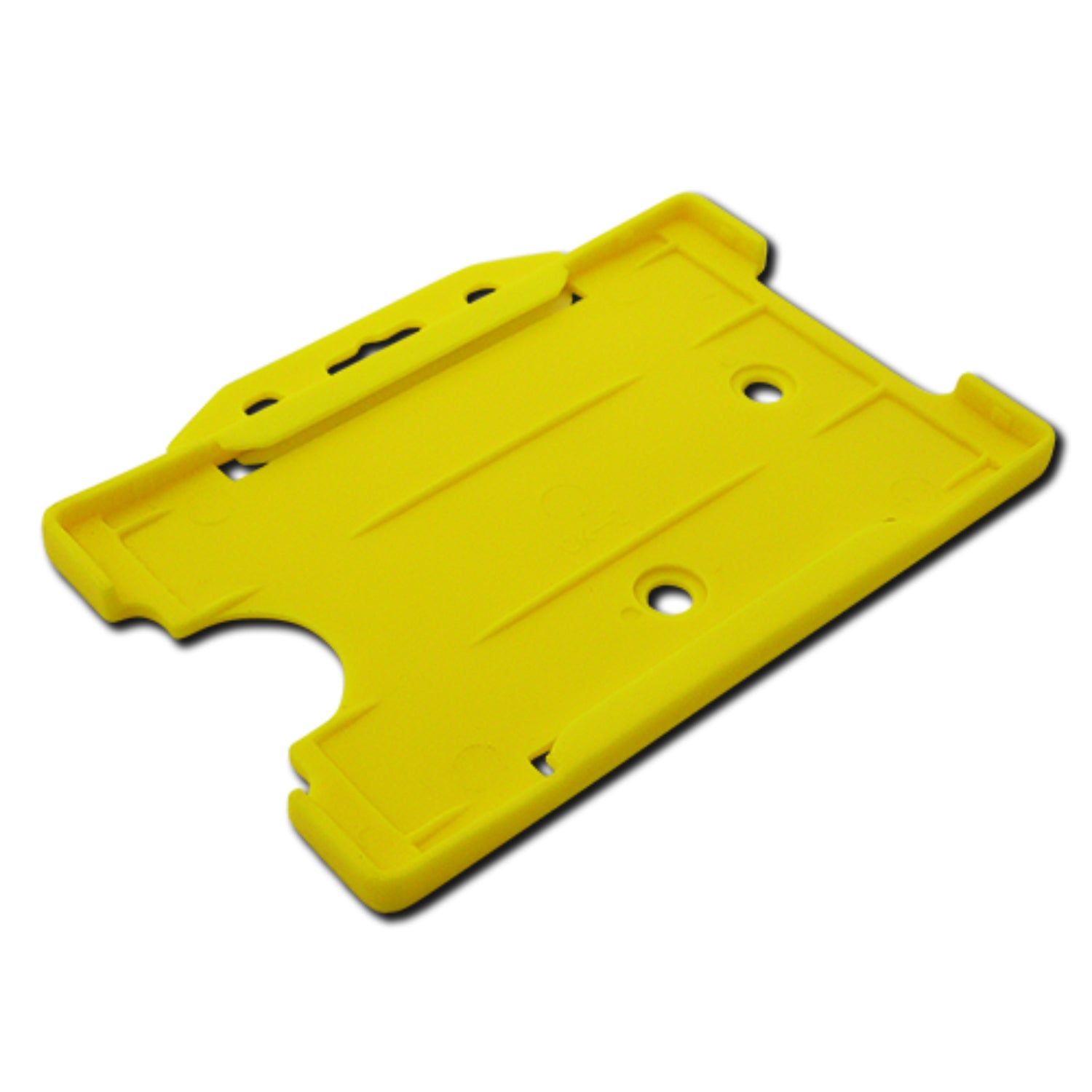 YELLOW - Single Sided Open Faced Landscape ID Card Holder - The Card Printing People