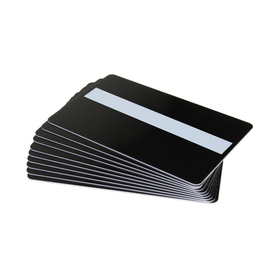 Black Matte 760 Micron Plastic Cards with Signature Strip (Pack of 100) - The Card Printing People