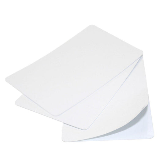 Blank White Self - Adhesive 320 - Micron Plastic Cards (Pack of 100) - The Card Printing People