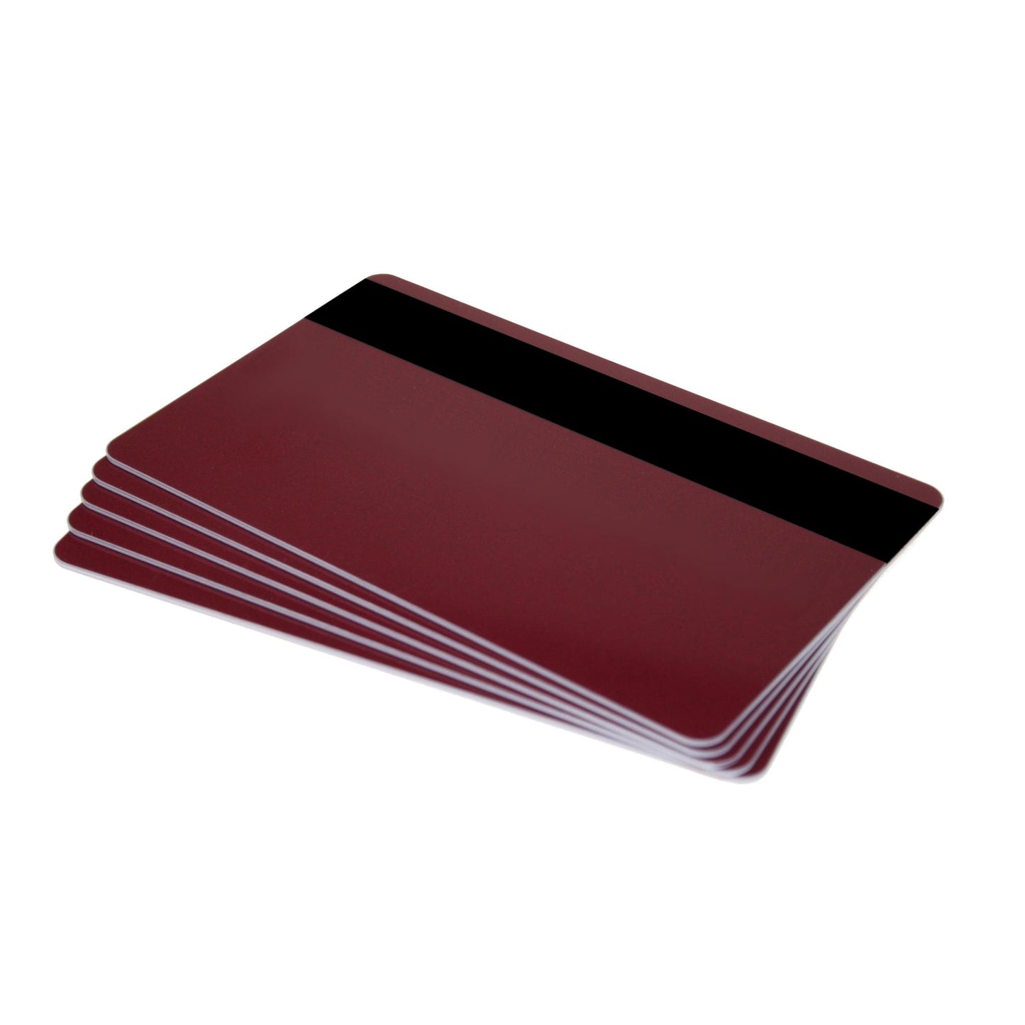 Burgundy 760 Micron Plastic Cards With Hi - Co Magnetic Stripe (Pack of 100) - The Card Printing People