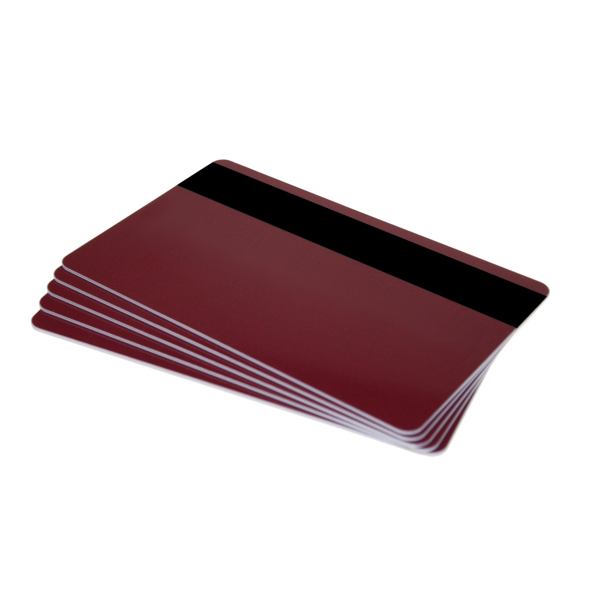 Burgundy 760 Micron Plastic Cards With Hi - Co Magnetic Stripe (Pack of 100) - The Card Printing People