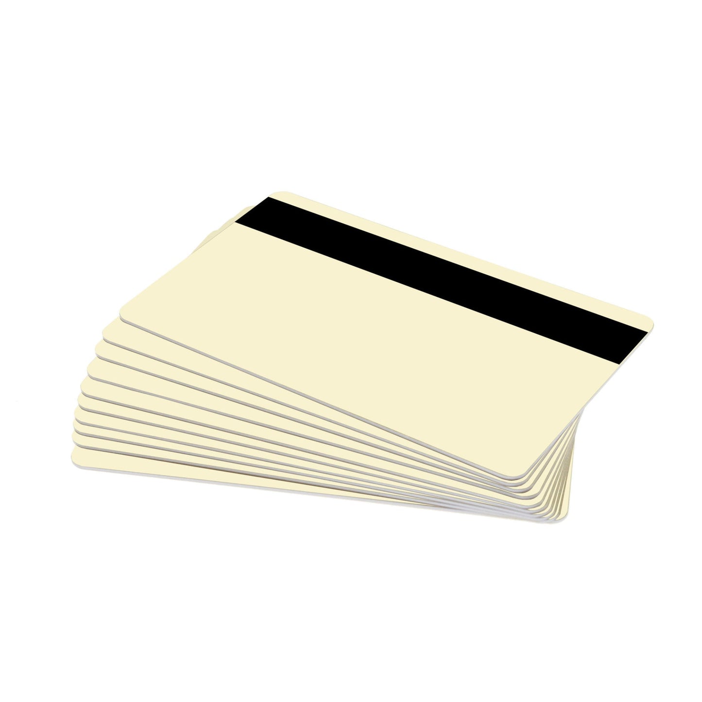 Cream 760 Micron Plastic Cards With Hi - Co Magnetic Stripe (Pack of 100) - The Card Printing People
