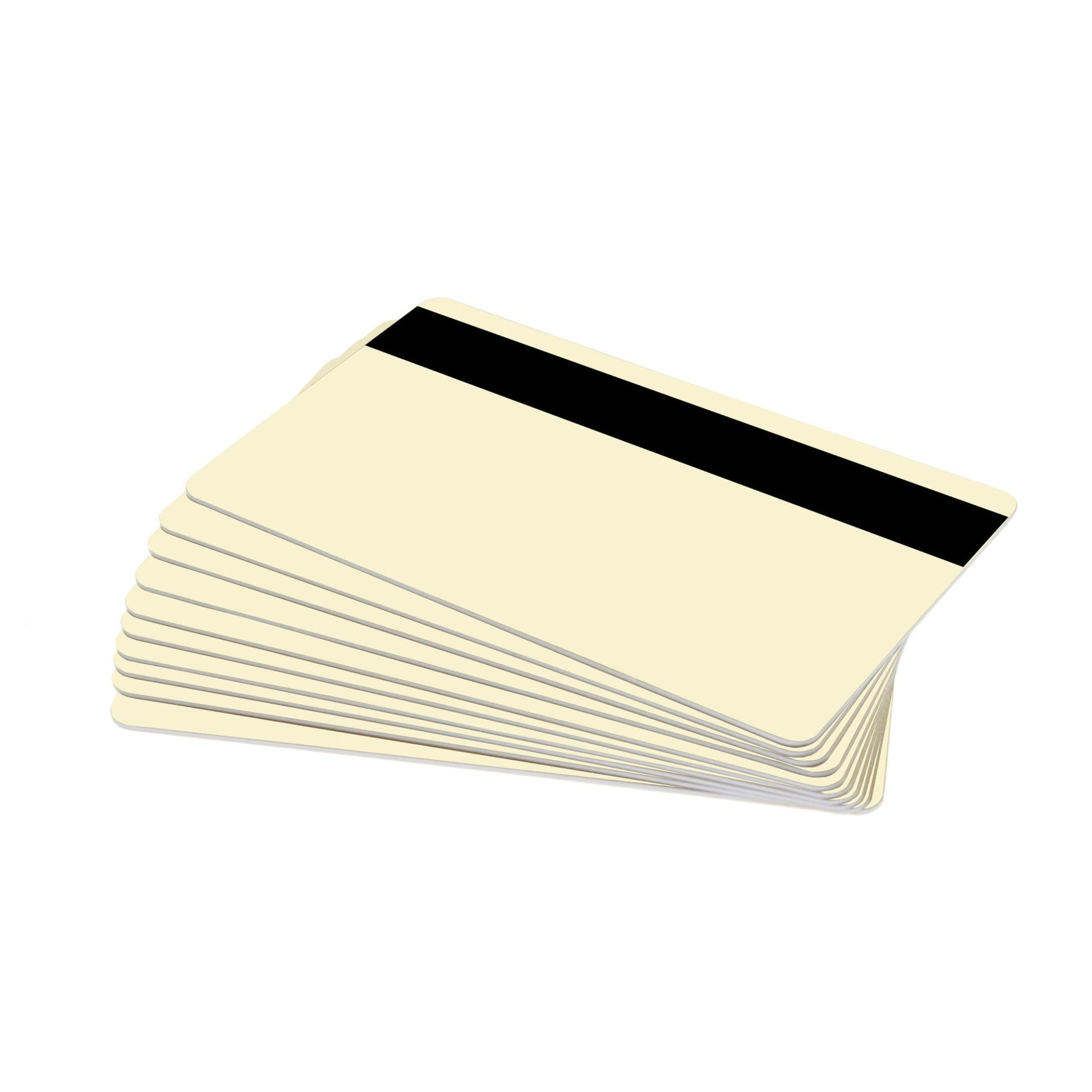 Cream 760 Micron Plastic Cards With Hi - Co Magnetic Stripe (Pack of 100) - The Card Printing People