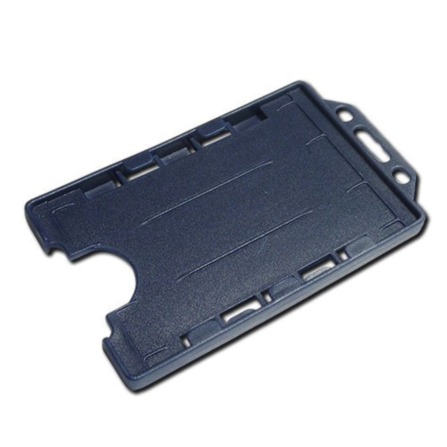 DARK BLUE - Double Sided Open Faced Portrait ID Card Holder - The Card Printing People