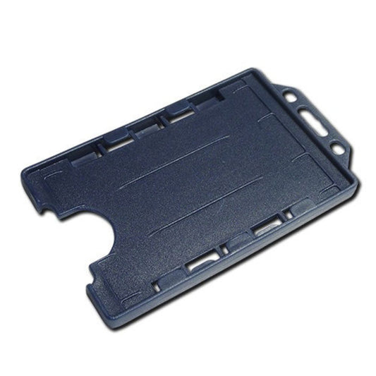 DARK BLUE - Double Sided Open Faced Portrait ID Card Holder - The Card Printing People