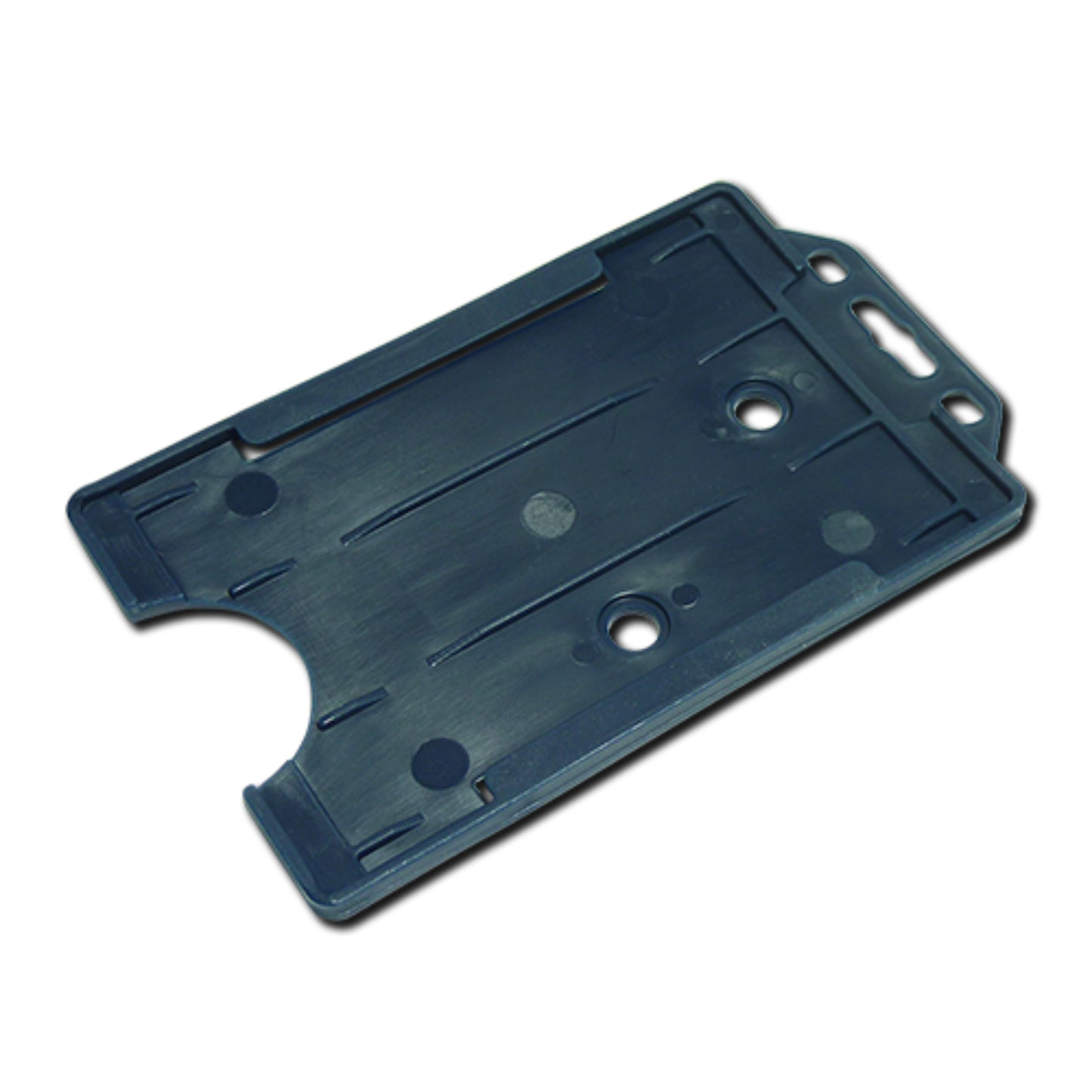 DARK BLUE - Single Sided Open Faced Portrait ID Card Holder - The Card Printing People