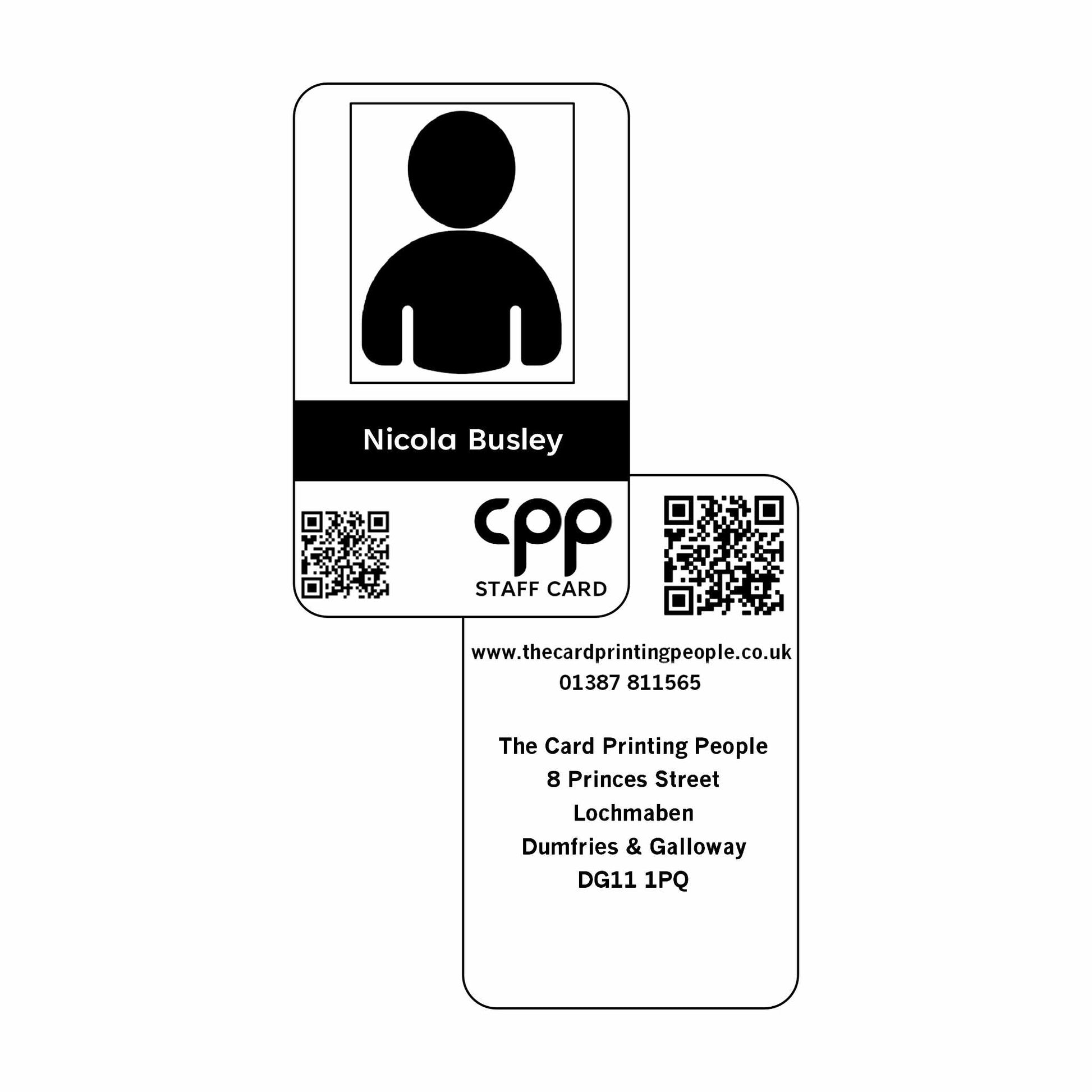 Double Side Print - Black Print Both Sides - The Card Printing People