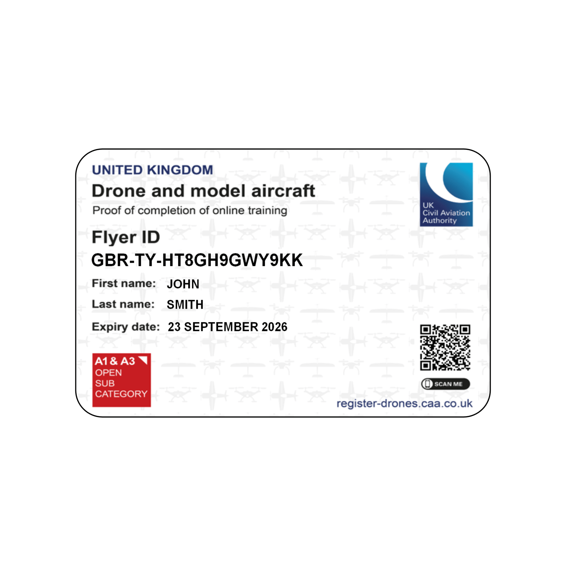 Drone Licence - Flyer ID - The Card Printing People