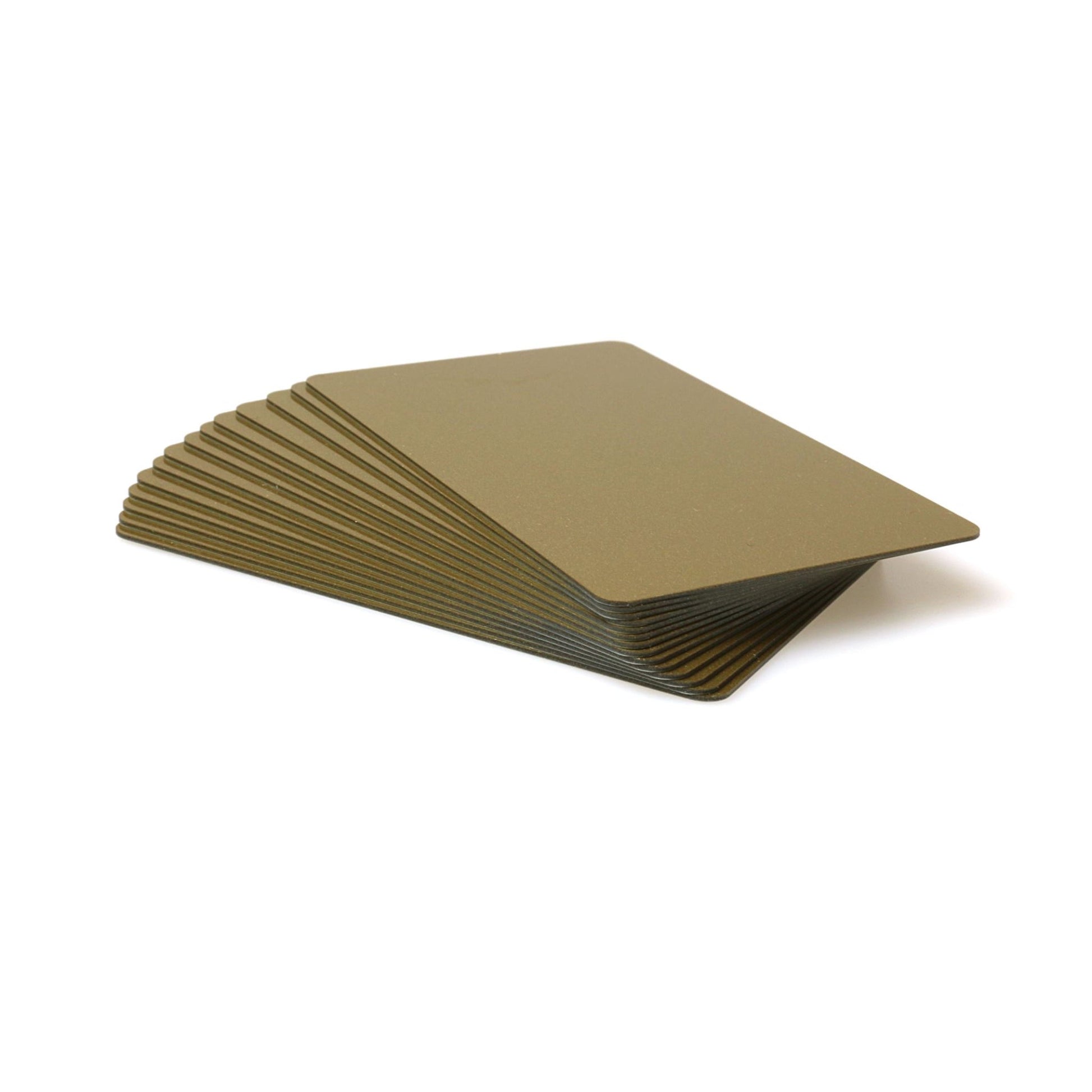 Dyestar Premium Light Gold 760 Micron Cards with Coloured Core (Pack of 100) - The Card Printing People