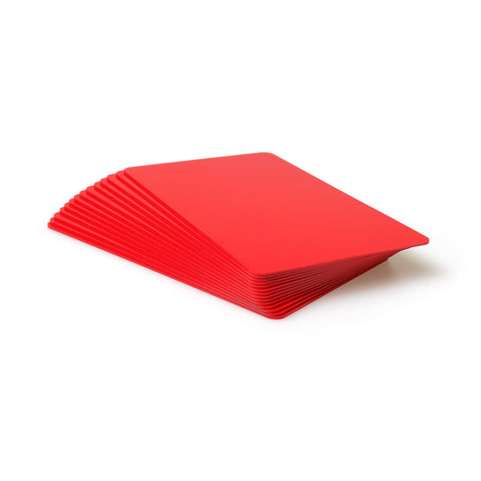 Dyestar Premium Red 760 Micron Cards with Coloured Core (Pack of 100) - The Card Printing People
