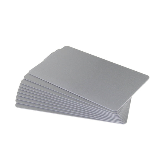 Dyestar Premium Silver 760 Micron Cards with Coloured Core (Pack of 100) - The Card Printing People