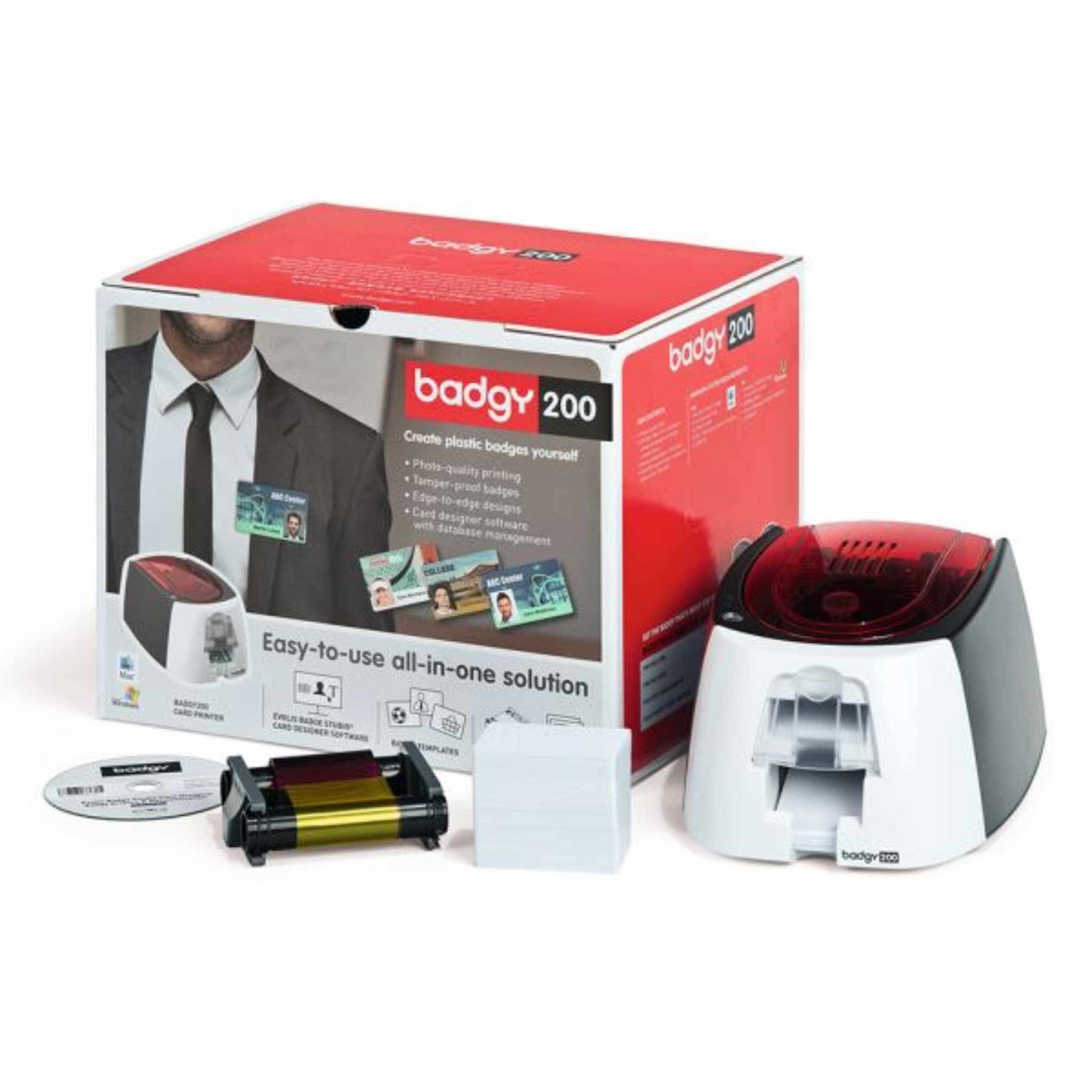 Evolis Badgy 200 ID Card Printer - The Card Printing People