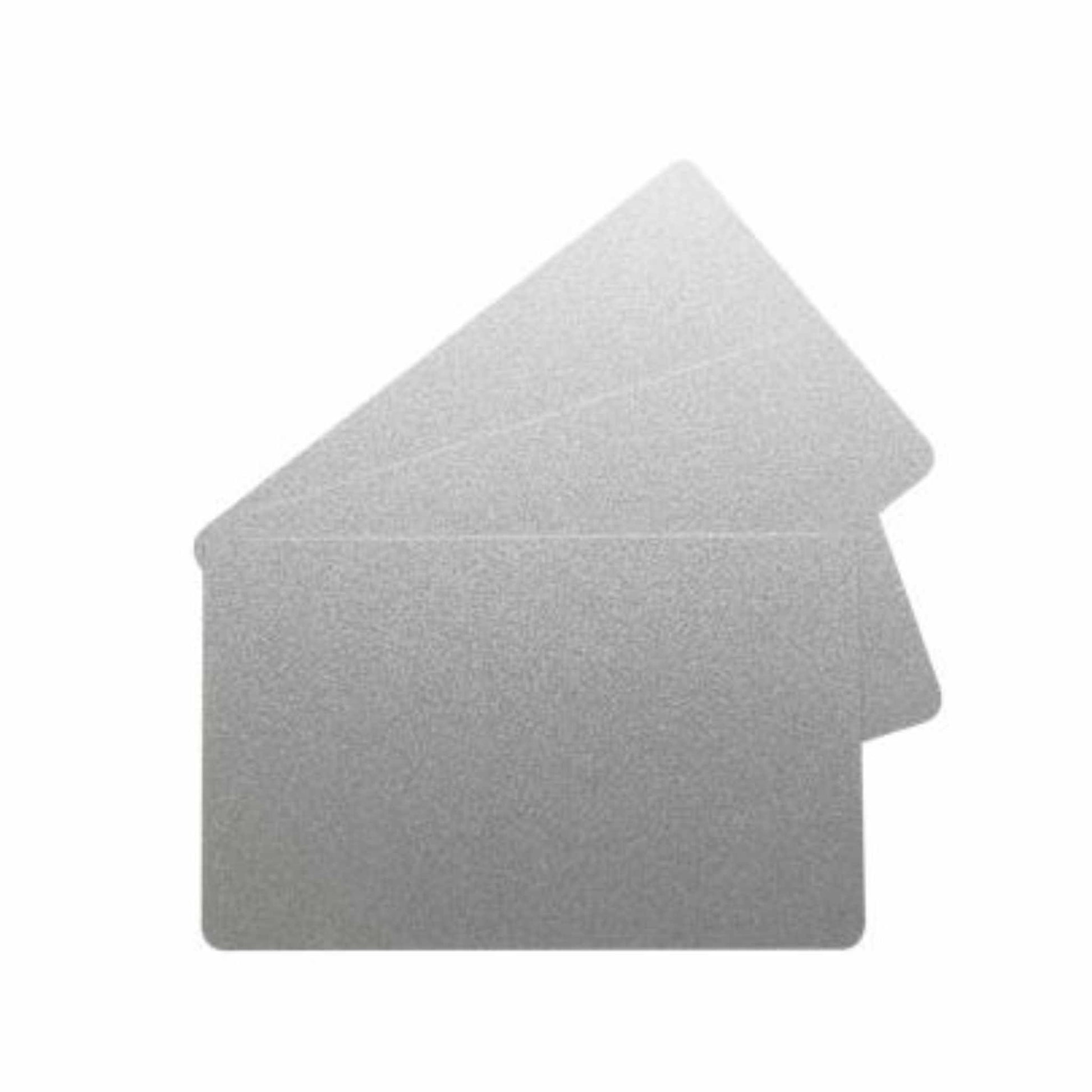 Evolis C4701 Silver Metallic PVC Cards (Pack of 100) - The Card Printing People