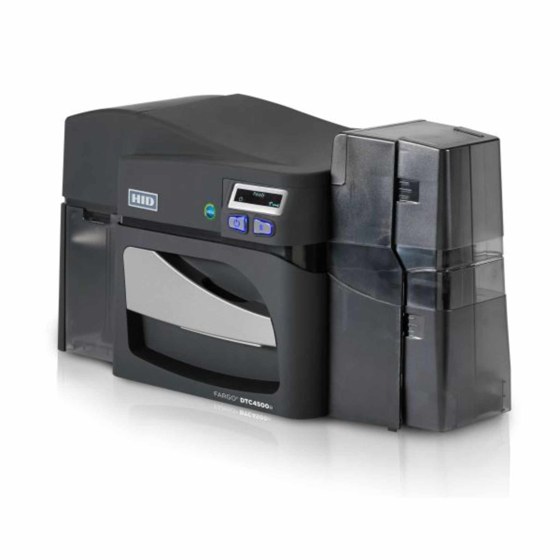 Fargo DTC4500e Dual Sided Printer with Lamination, USB, Ethernet and Locking Hoppers - The Card Printing People