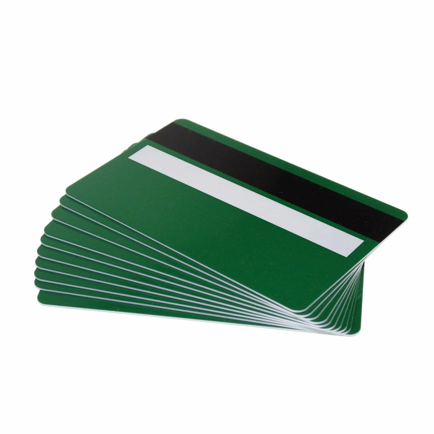 Forest Green Premium 760 Micron Cards With Hi - Co Magnetic Stripe & Signature Strip Panel (100) - The Card Printing People