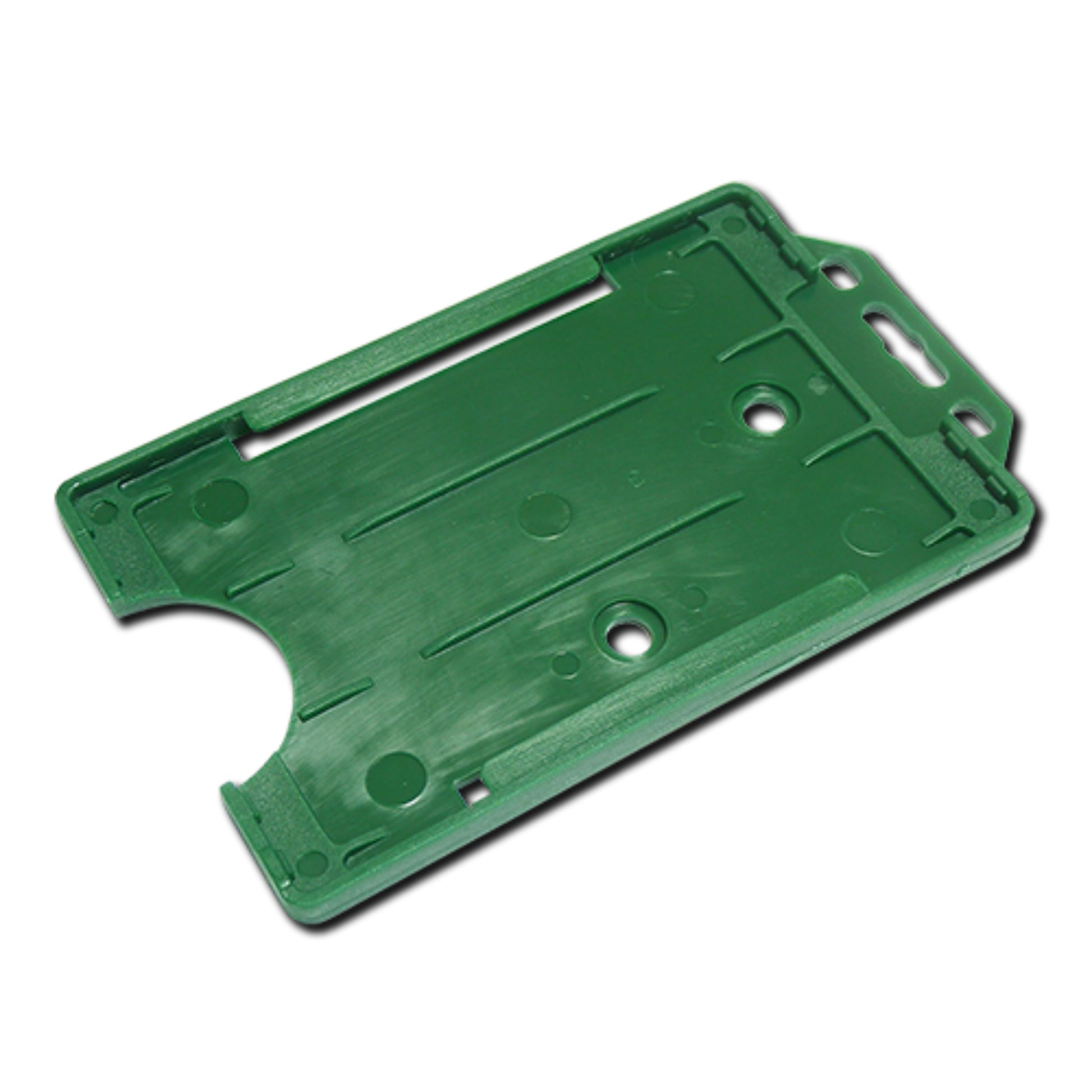 GREEN - Single Sided Open Faced Portrait ID Card Holder - The Card Printing People