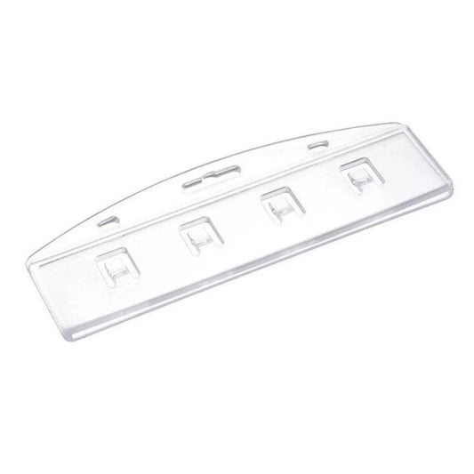 CLEAR - Enclosed Half Swipe Landscape ID Card Holder (Copy) - The Card Printing People