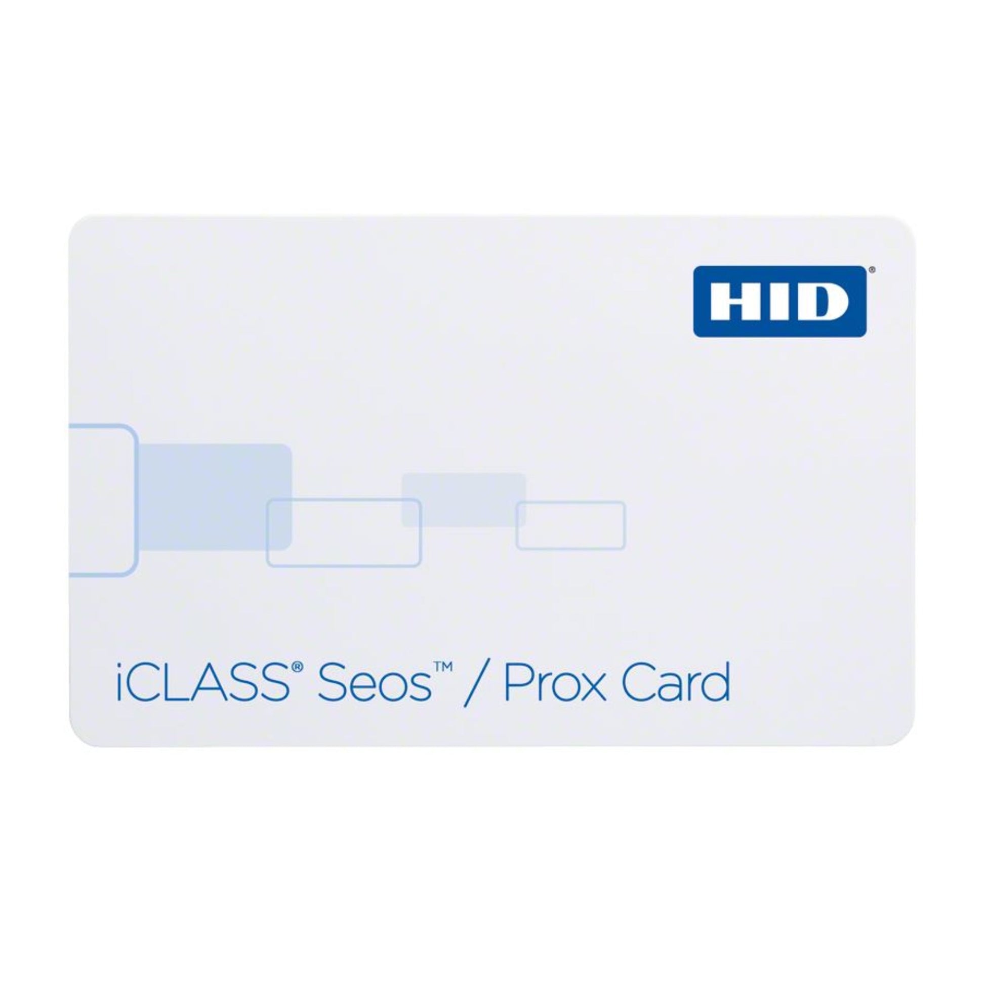 HID 5106PGGMNN iClass Seos + Prox Composite PET/PVC Card - 8K Bytes - Programmed (Pack of 100) - The Card Printing People