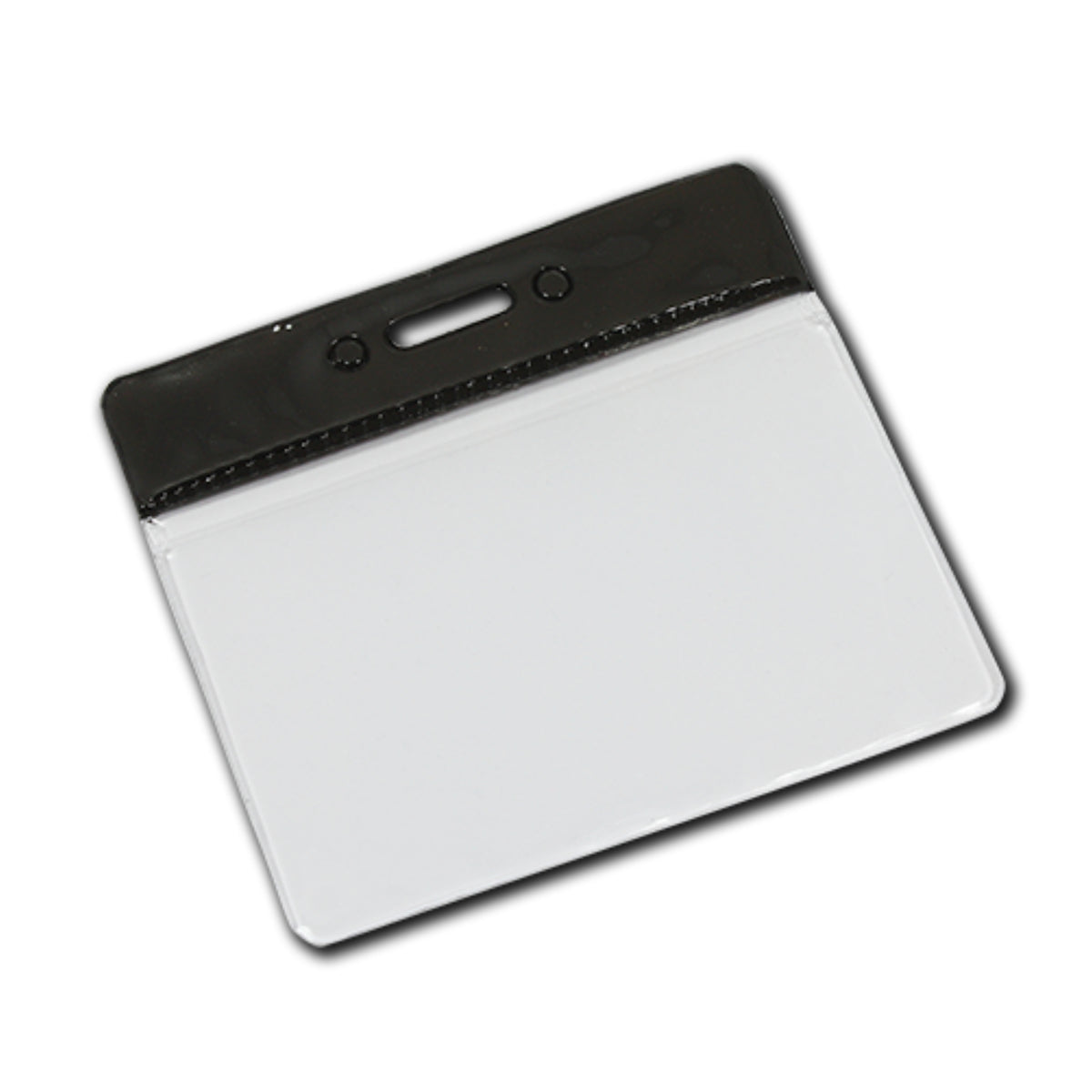 BLACK top - Vinyl Landscape ID Card Holder - The Card Printing People